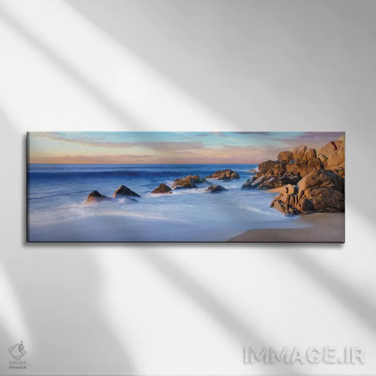 تابلو دکوراتیو "فرم های صخره ای ساحلی دوم، کابو سن لوکاس، باخا کالیفرن… اثر پانورامیک ایمجز - نمای روبهرو روی دیوار