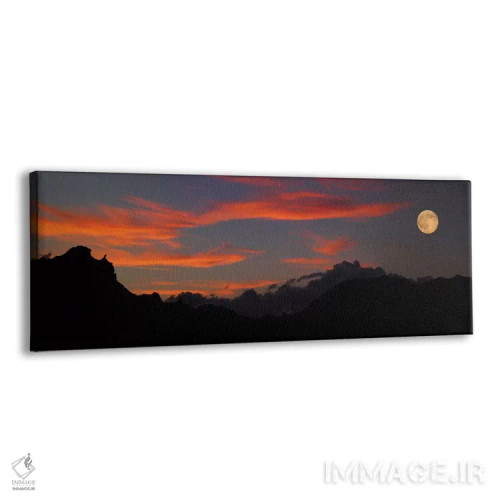 تابلو دکوراتیو "ماه سوپر در حال بالا آمدن، پارک ملی بدلندز، داکوتای جن… اثر پانورامیک ایمجز - نمای پرسپکتیو محصول