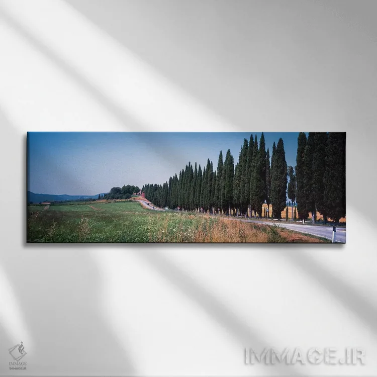 تابلو دکوراتیو "منظره روستایی اول، توریتا دی سی نا، استان سی نا، منطقه… اثر پانورامیک ایمجز - نمای روبهرو روی دیوار