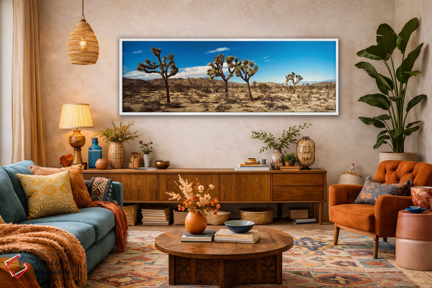 تابلو دکوراتیو "منظره بیابانی، پارک ملی درخت یوشا، کالیفرنیا، ایالات م… اثر پانورامیک ایمجز - D1W