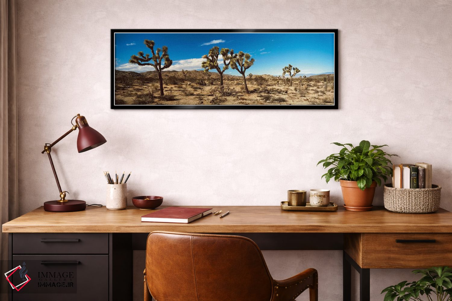 تابلو دکوراتیو "منظره بیابانی، پارک ملی درخت یوشا، کالیفرنیا، ایالات م… اثر پانورامیک ایمجز - D3B