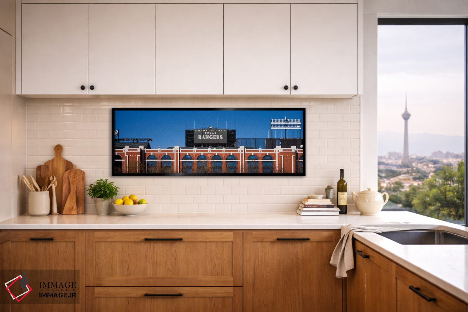 تابلو دکوراتیو "خانه تیم تگزاس رنجرز، استادیوم گلوب لایف پارک در آرلین… اثر پانورامیک ایمجز - D5B