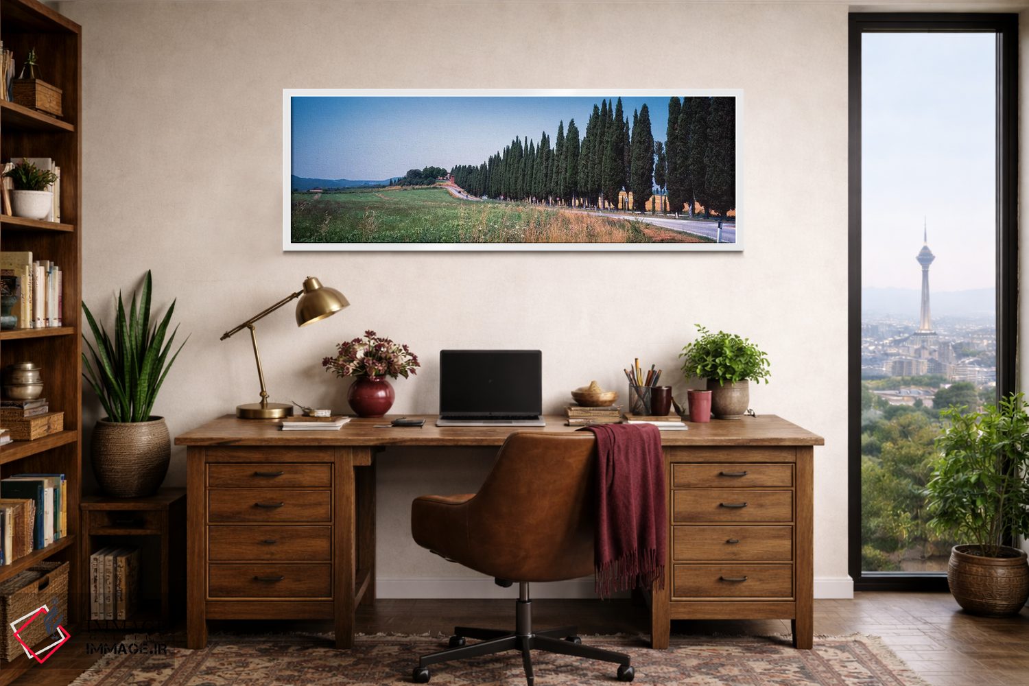 تابلو دکوراتیو "منظره روستایی اول، توریتا دی سی نا، استان سی نا، منطقه… اثر پانورامیک ایمجز - D1W