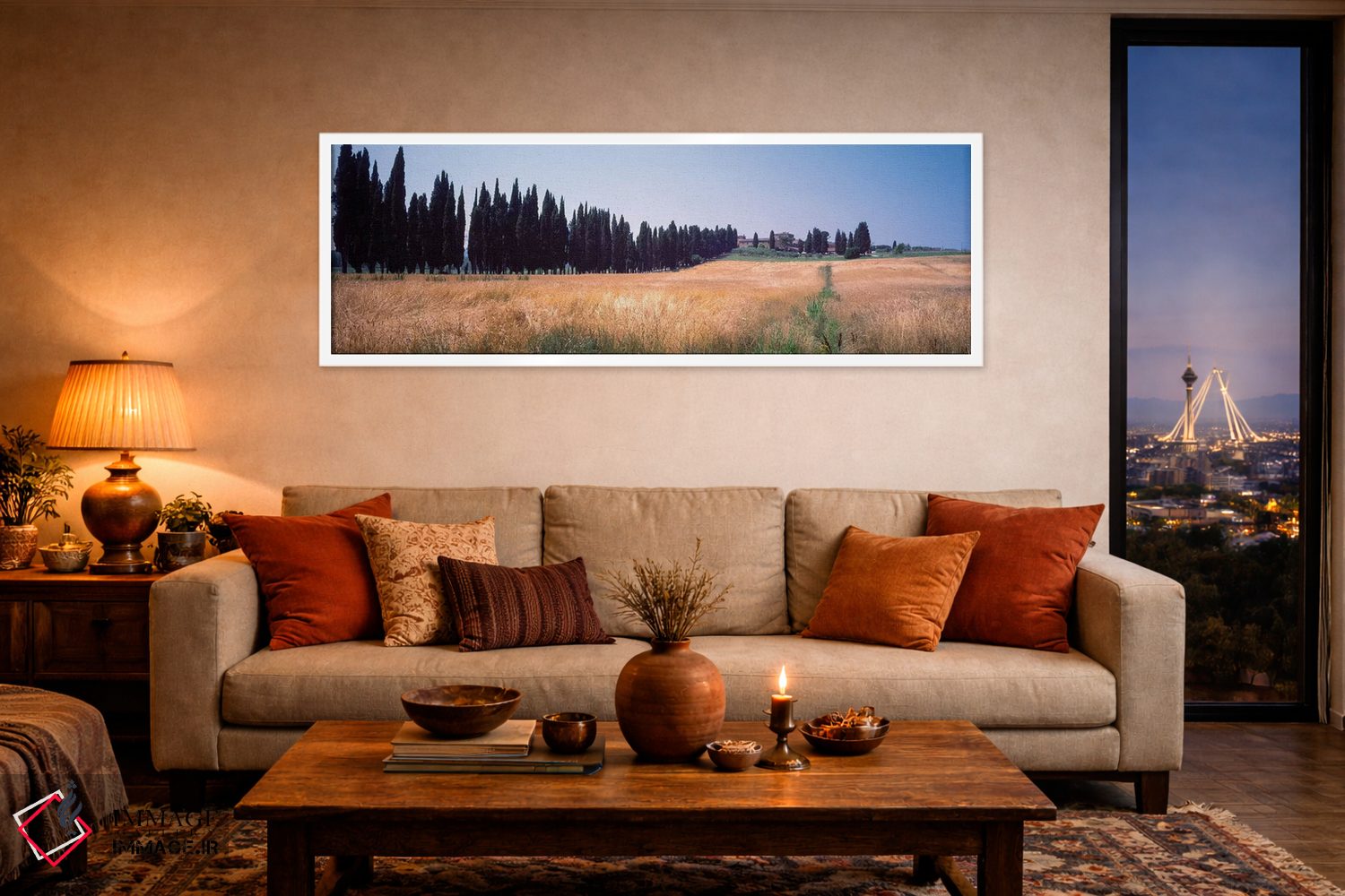 تابلو دکوراتیو "منظره روستایی دوم، توریتا دی سی نا، استان سی نا، منطقه… اثر پانورامیک ایمجز - D4W