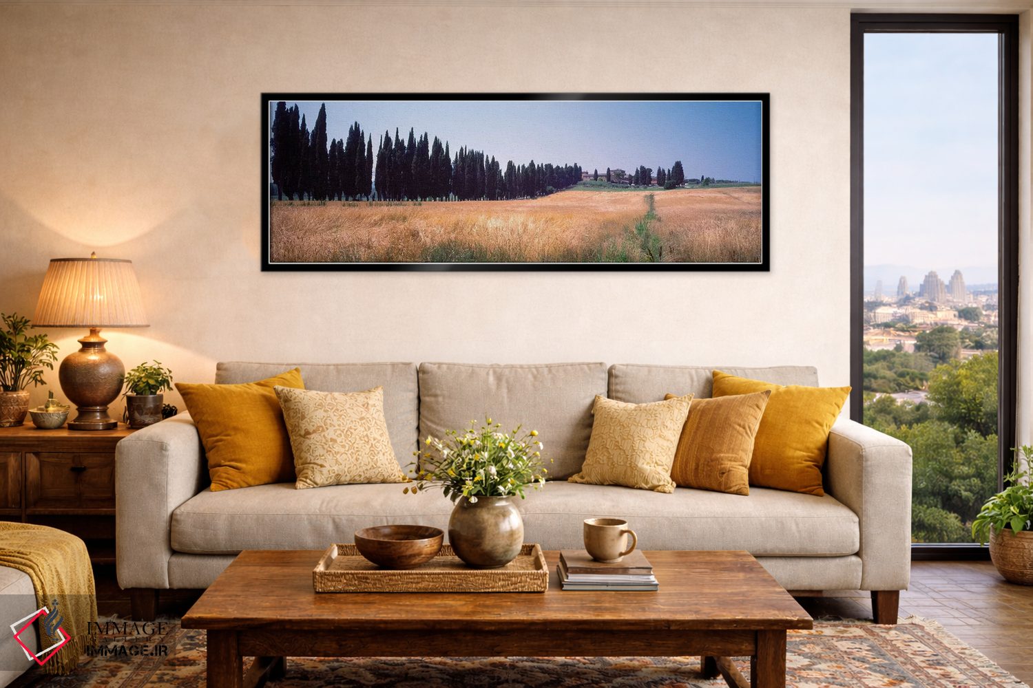 تابلو دکوراتیو "منظره روستایی دوم، توریتا دی سی نا، استان سی نا، منطقه… اثر پانورامیک ایمجز - D6B