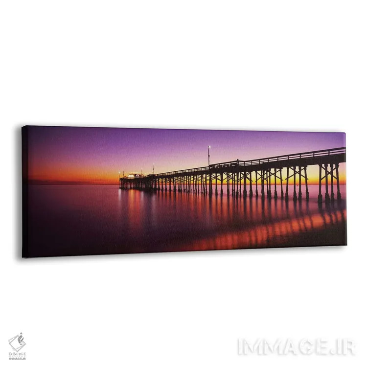 تابلو دکوراتیو اسکله بالبوآ در غروب، ساحل نیوپورت، شهرستان اورنج، کالی… اثر پانورامیک ایمجز - نمای پرسپکتیو محصول