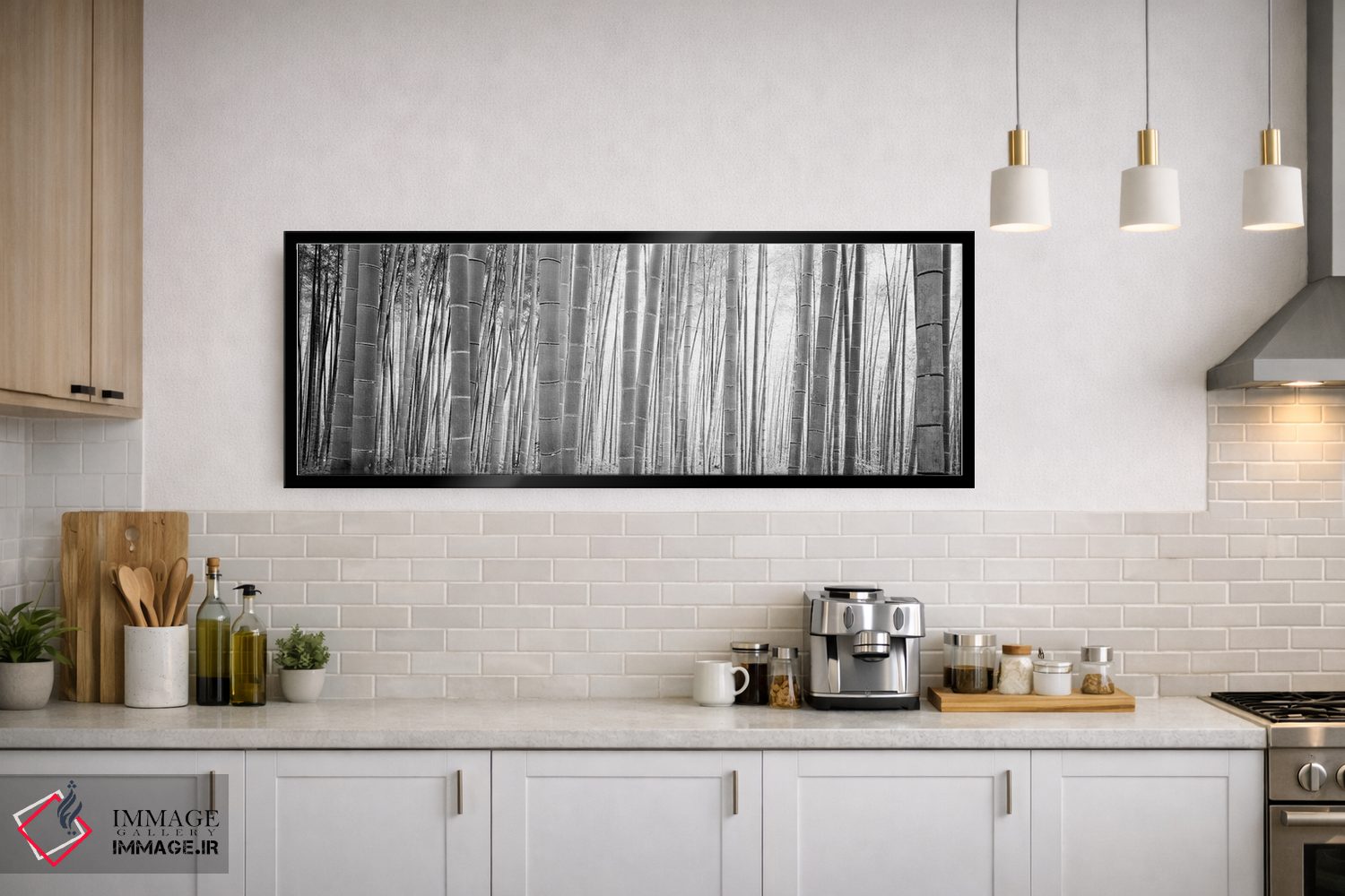 تابلو دکوراتیو جنگل بامبو، ساگان، کیوتو، ژاپن دوم اثر پانورامیک ایمجز - D2B