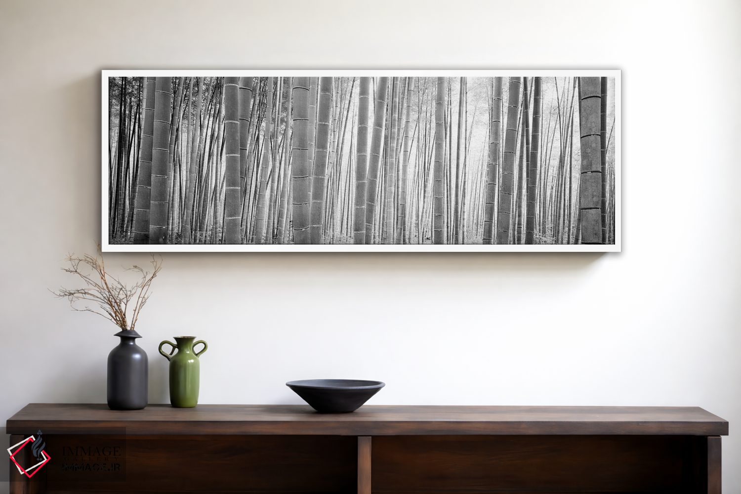 تابلو دکوراتیو جنگل بامبو، ساگان، کیوتو، ژاپن دوم اثر پانورامیک ایمجز - D1W
