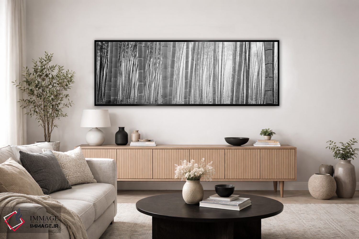 تابلو دکوراتیو جنگل بامبو، ساگان، کیوتو، ژاپن دوم اثر پانورامیک ایمجز - D4B