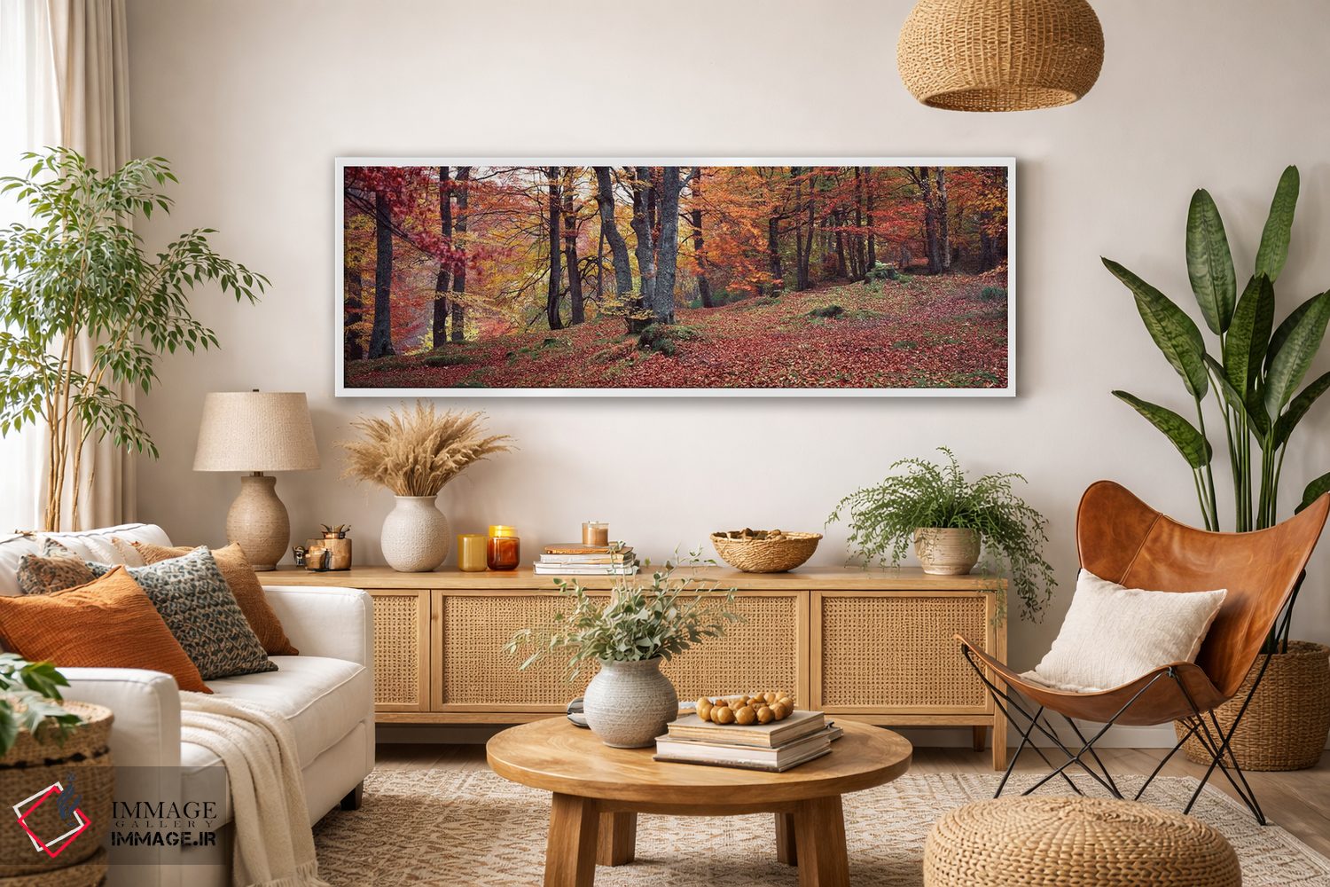 تابلو دکوراتیو درختان بلوط در پاییز، آبرفلدی، پرت و کینروس، اسکاتلند اثر پانورامیک ایمجز - D2W