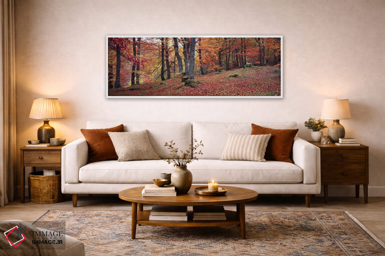 تابلو دکوراتیو درختان بلوط در پاییز، آبرفلدی، پرت و کینروس، اسکاتلند اثر پانورامیک ایمجز - D5W