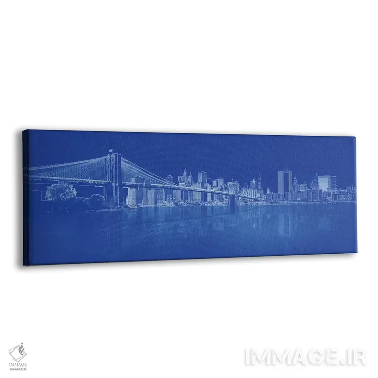 تابلو دکوراتیو New York City, USA I,پل بروکلین بر فراز رودخانه ایست، ن… اثر پانورامیک ایمجز - نمای پرسپکتیو محصول