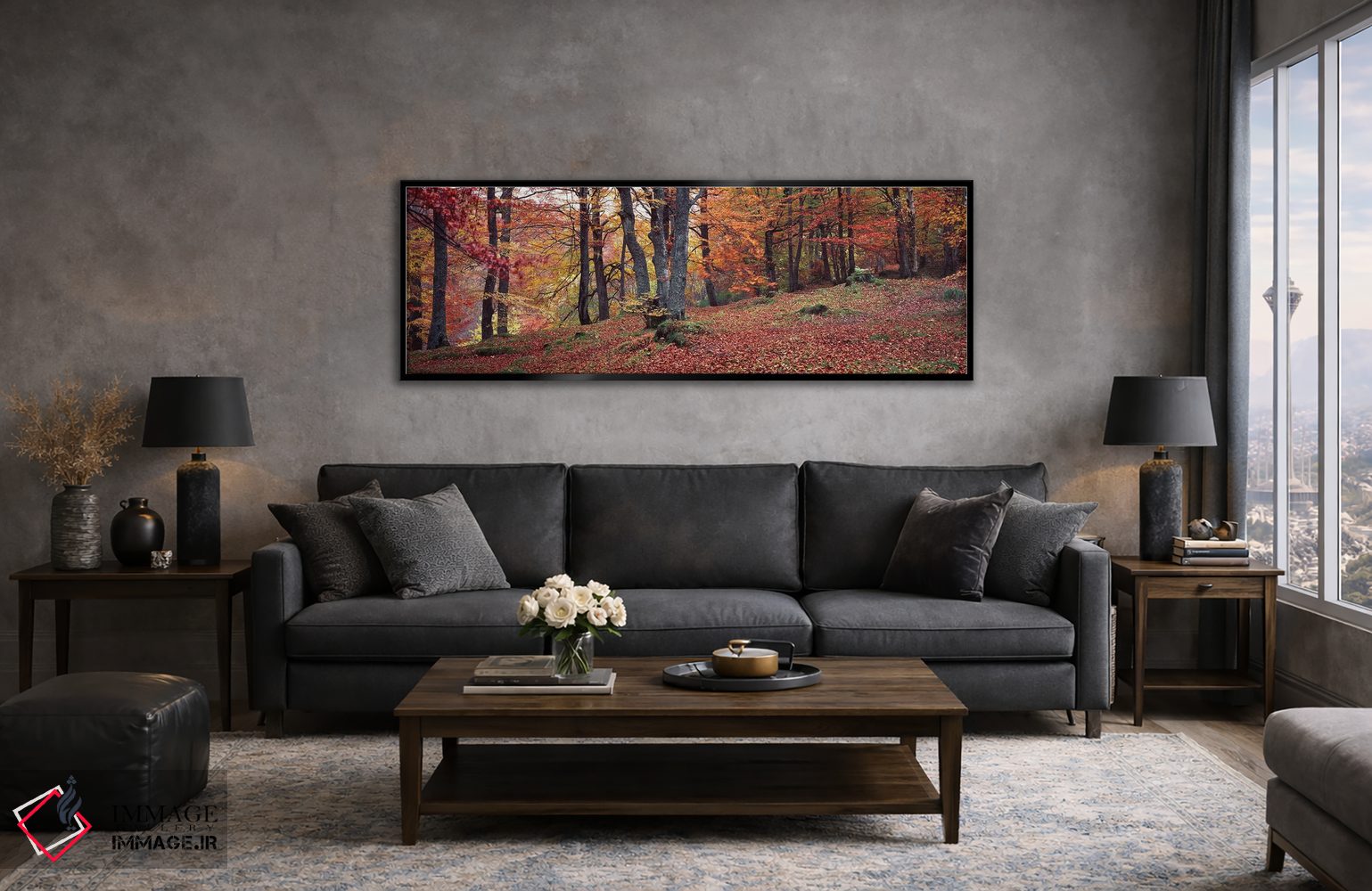 تابلو دکوراتیو درختان بلوط در پاییز، آبرفلدی، پرت و کینروس، اسکاتلند اثر پانورامیک ایمجز - D6B