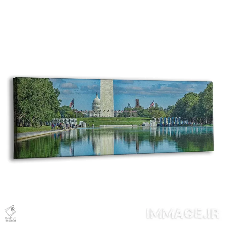 تابلو دکوراتیو Washington D.C., USA,ساختمان کنگره با بنای واشنگتن و یا… اثر پانورامیک ایمجز - نمای پرسپکتیو محصول