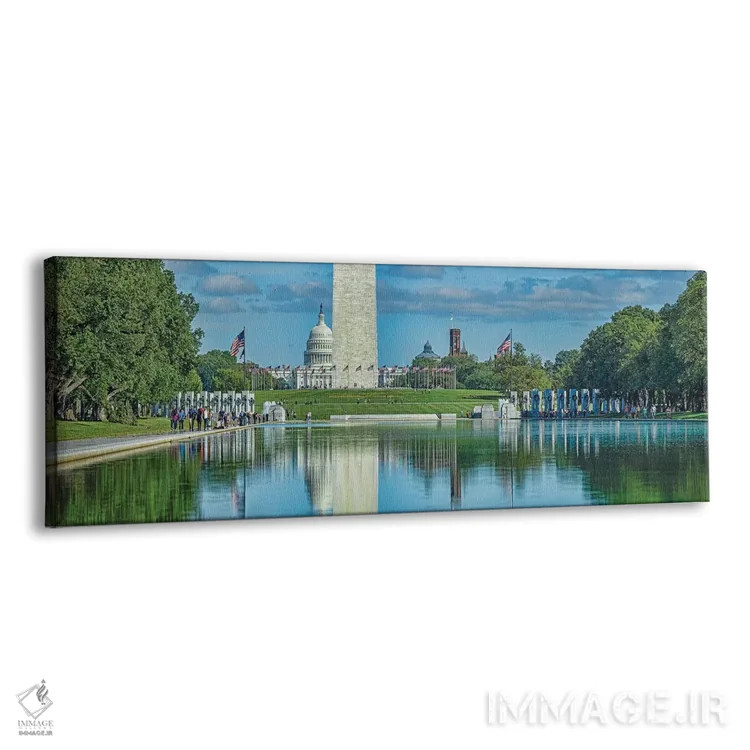 تابلو دکوراتیو Washington D.C., USA,ساختمان کنگره با بنای واشنگتن و یا… اثر پانورامیک ایمجز - نمای پرسپکتیو محصول