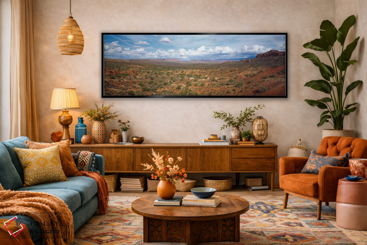 تابلو دکوراتیو Arches National Park, Utah, USA,بوته ها در بیابان، پارک… اثر پانورامیک ایمجز - D3B