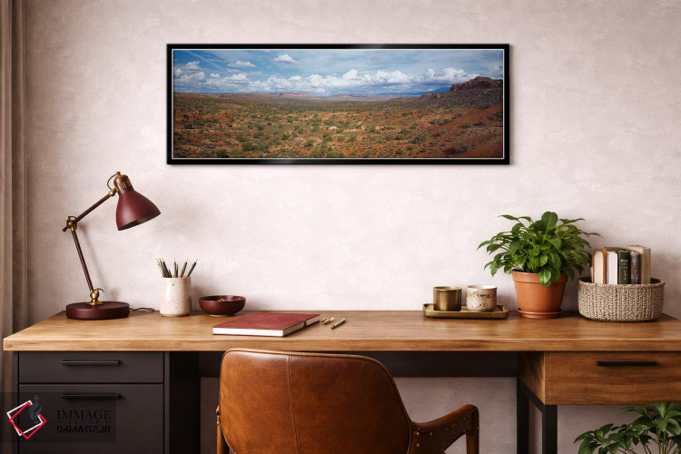 تابلو دکوراتیو Arches National Park, Utah, USA,بوته ها در بیابان، پارک… اثر پانورامیک ایمجز - D5B