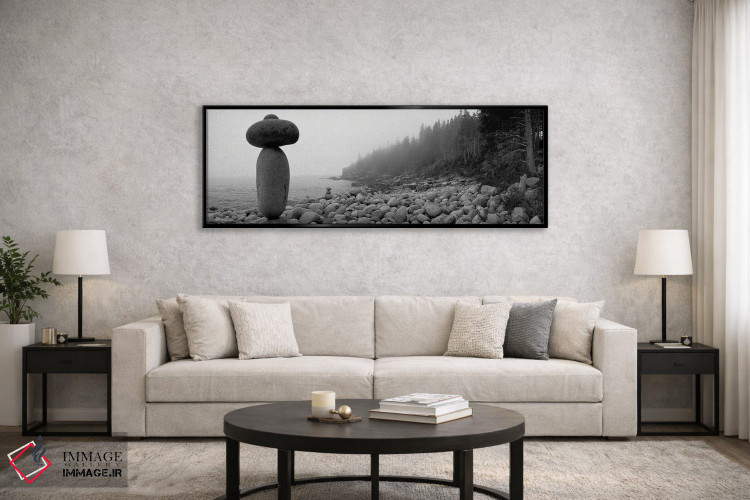 تابلو دکوراتیو Acadia National Park, Maine, USA ,توده سنگ روی ساحل سنگ… اثر پانورامیک ایمجز - D6B