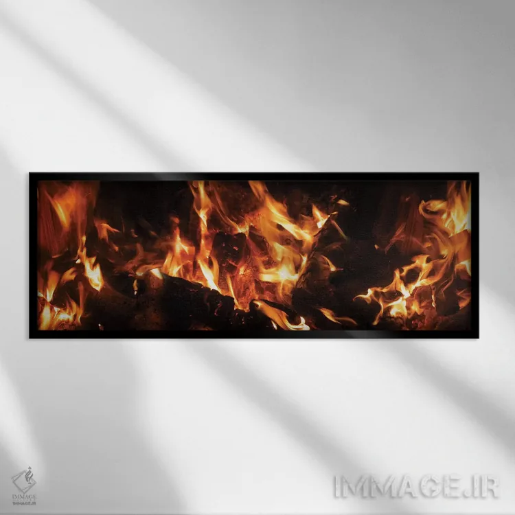 تابلو دکوراتیو "نمای نزدیک آتش بس در شب III" اثر پانورامیک ایمجز - نمای قابدار مشکی