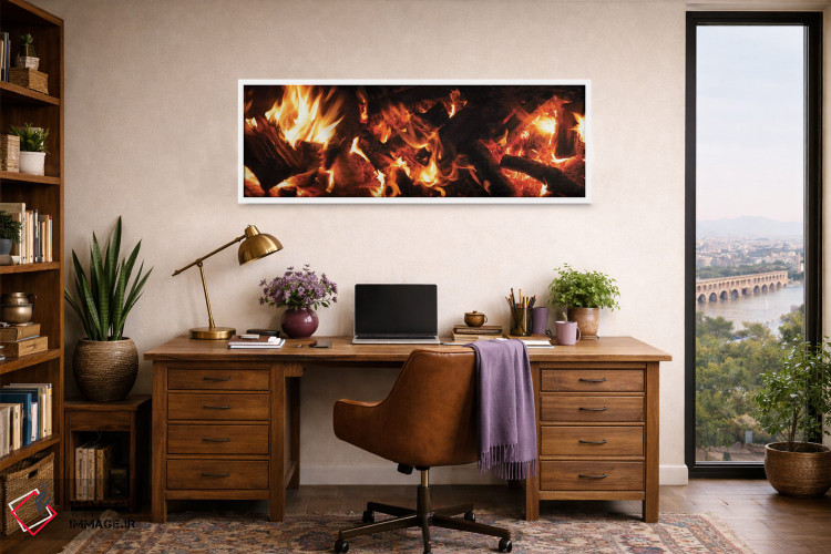 تابلو دکوراتیو "نمای نزدیک آتش بس در شب II" اثر پانورامیک ایمجز - D1W