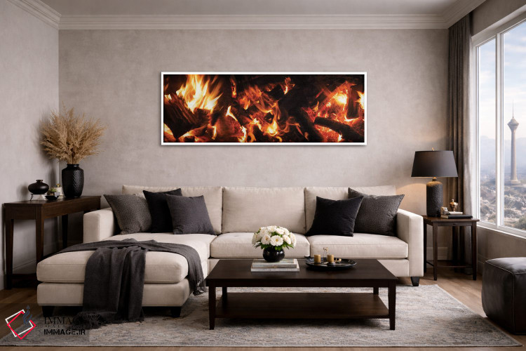 تابلو دکوراتیو "نمای نزدیک آتش بس در شب II" اثر پانورامیک ایمجز - D3W