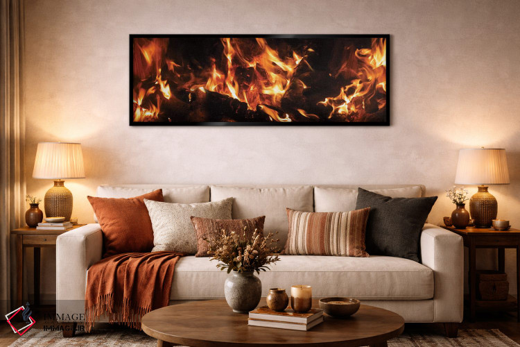 تابلو دکوراتیو "نمای نزدیک آتش بس در شب III" اثر پانورامیک ایمجز - D6B