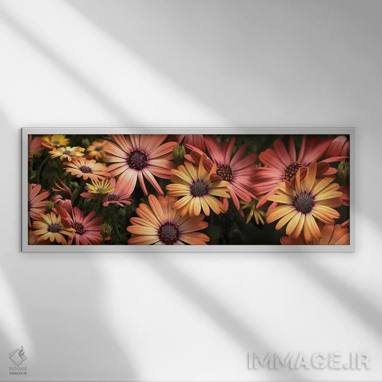 تابلو دکوراتیو "نمای نزدیک گل های گل گندم در حال شکوفایی I" اثر پانورامیک ایمجز - نمای قابدار سفید