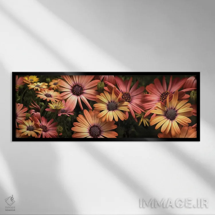 تابلو دکوراتیو "نمای نزدیک گل های گل گندم در حال شکوفایی I" اثر پانورامیک ایمجز - نمای قابدار مشکی