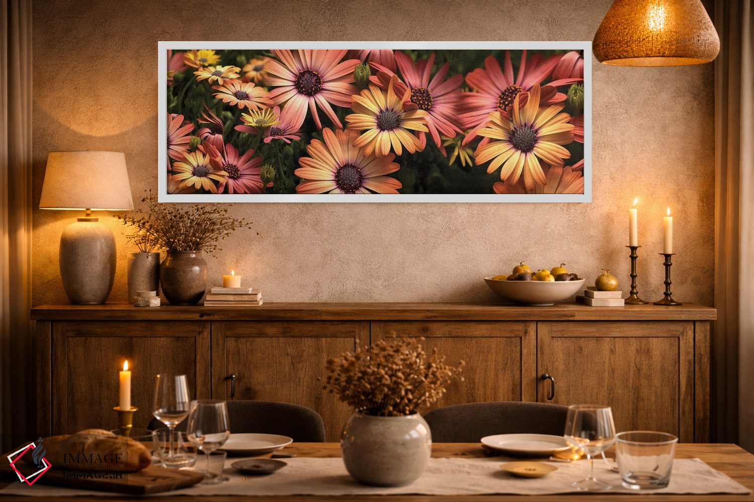 تابلو دکوراتیو "نمای نزدیک گل های گل گندم در حال شکوفایی I" اثر پانورامیک ایمجز - D1W