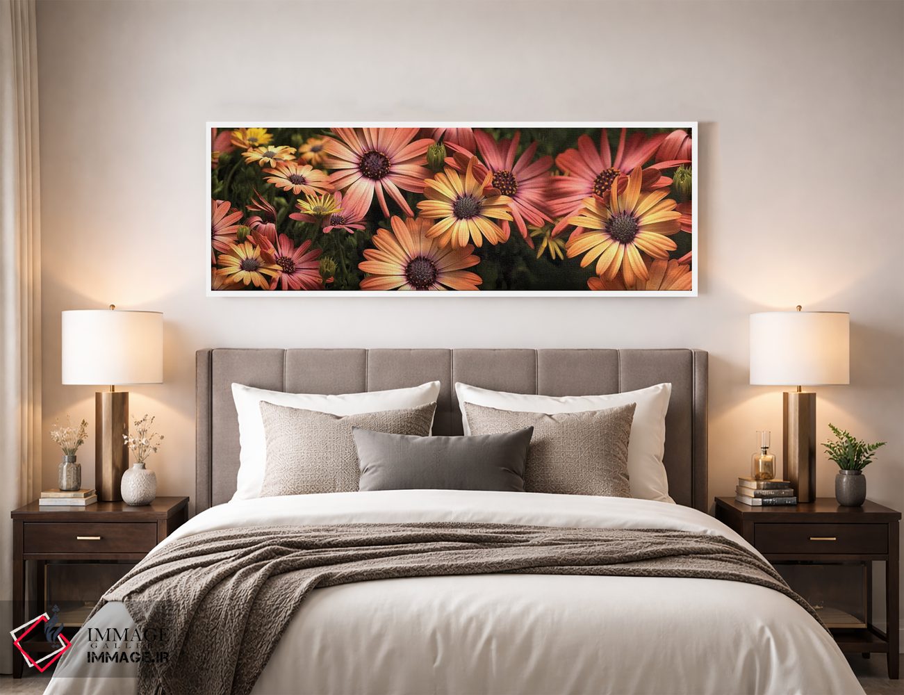 تابلو دکوراتیو "نمای نزدیک گل های گل گندم در حال شکوفایی I" اثر پانورامیک ایمجز - D4W