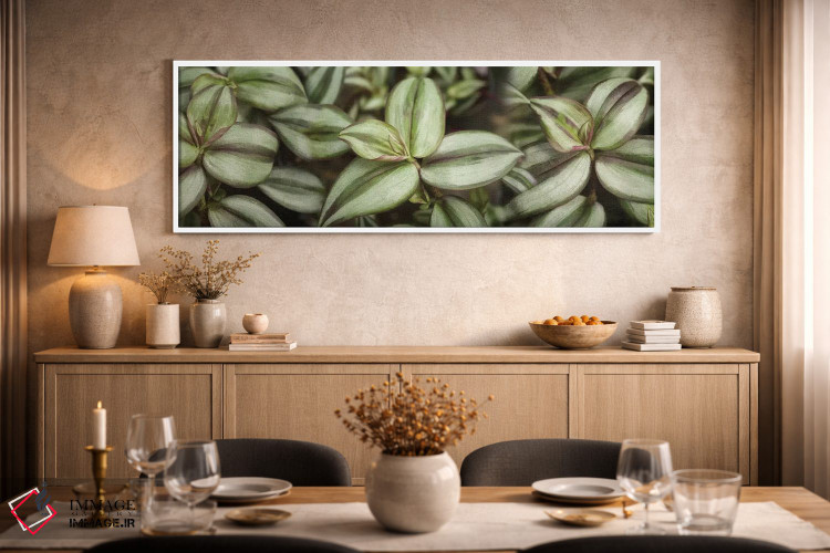تابلو دکوراتیو "نمای نزدیک برگ های سبز II" اثر پانورامیک ایمجز - D2W