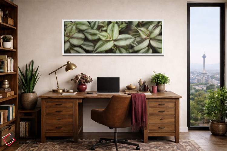 تابلو دکوراتیو "نمای نزدیک برگ های سبز II" اثر پانورامیک ایمجز - D1W