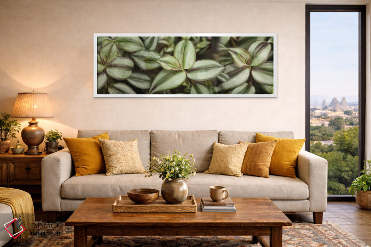 تابلو دکوراتیو "نمای نزدیک برگ های سبز II" اثر پانورامیک ایمجز - D4W