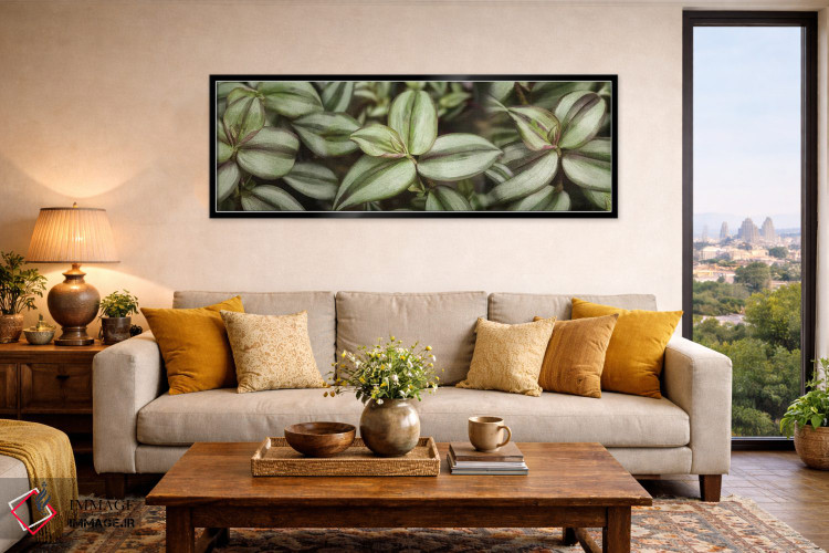 تابلو دکوراتیو "نمای نزدیک برگ های سبز II" اثر پانورامیک ایمجز - D6B