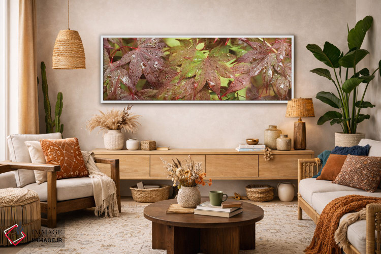 تابلو دکوراتیو "نمای نزدیک برگ های افرا ژاپنی I" اثر پانورامیک ایمجز - D1W