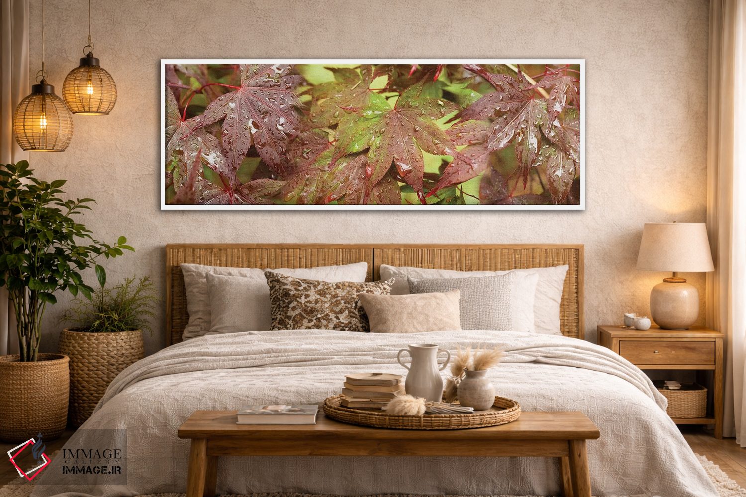 تابلو دکوراتیو "نمای نزدیک برگ های افرا ژاپنی I" اثر پانورامیک ایمجز - D4W