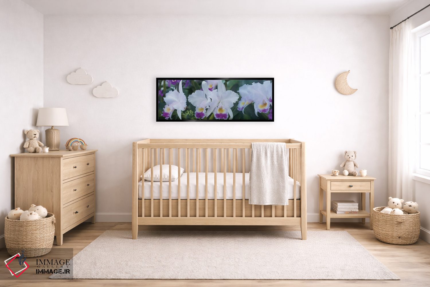 تابلو دکوراتیو گل های ارکیده نزدیک I اثر پانورامیک ایمجز - D5B