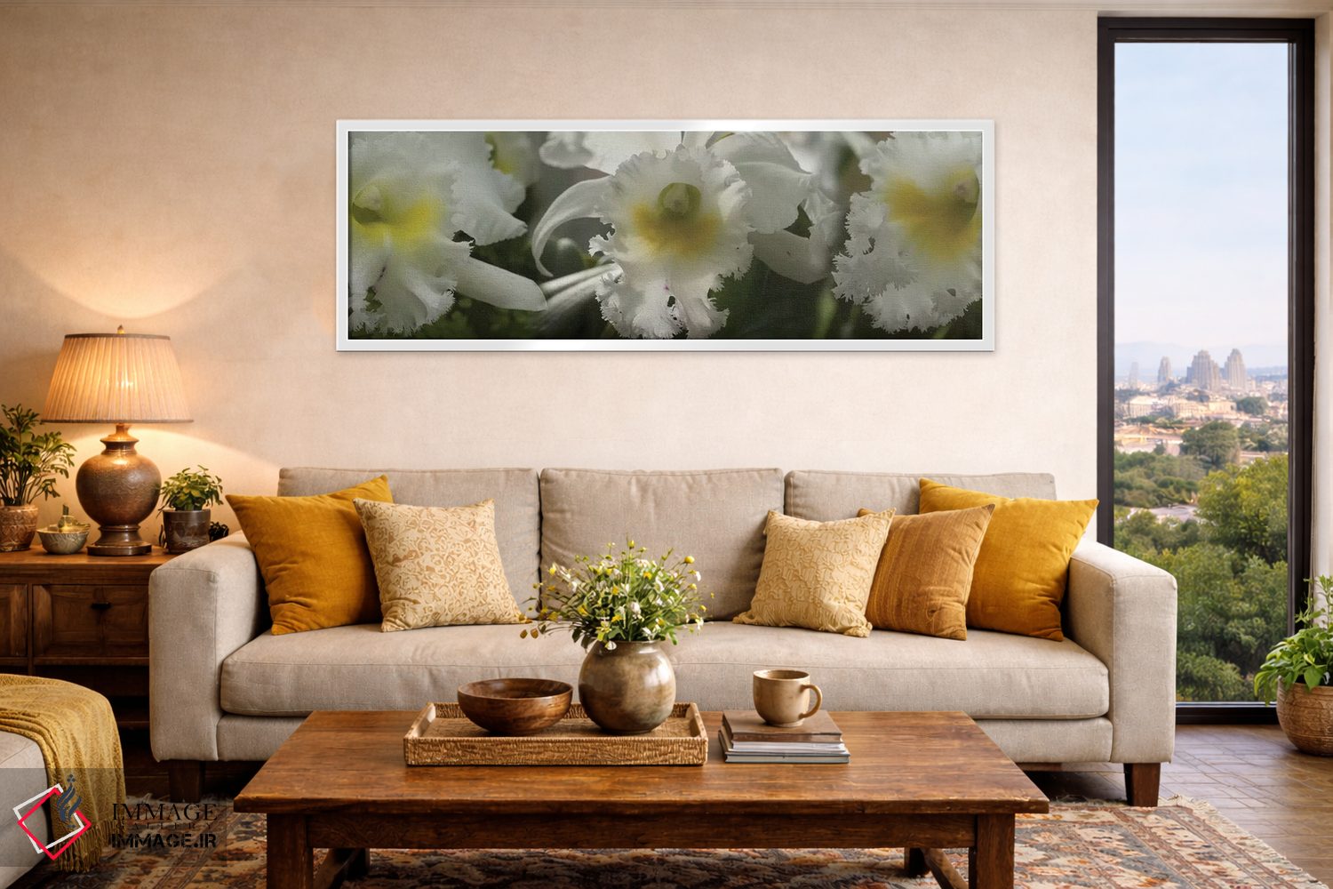 تابلو دکوراتیو گل های ارکیده نزدیک III اثر پانورامیک ایمجز - D5W