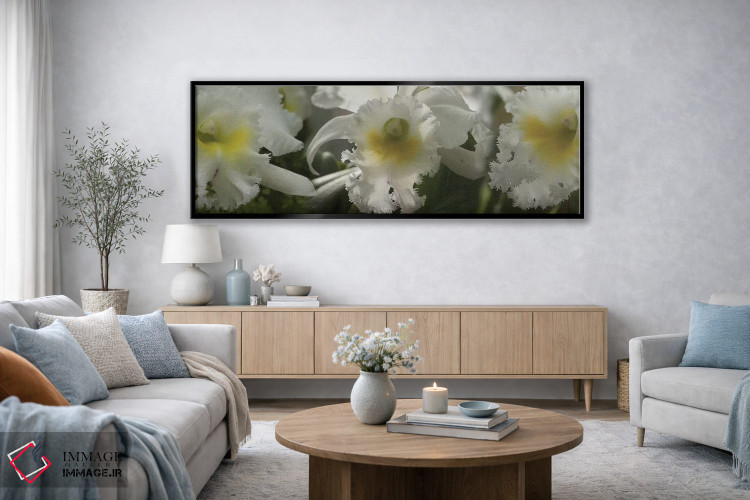 تابلو دکوراتیو گل های ارکیده نزدیک III اثر پانورامیک ایمجز - D3B