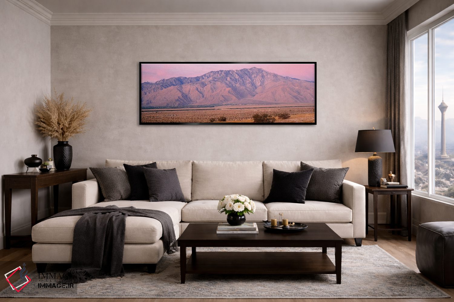 تابلو دکوراتیو ابرها بر فراز کوه ها، قله سن جاستینو، رشته کوه سن جاستی… اثر پانورامیک ایمجز - D6B