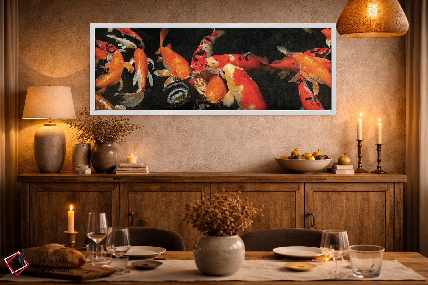 تابلو دکوراتیو ماهی کای رنگی III اثر پانورامیک ایمجز - D1W