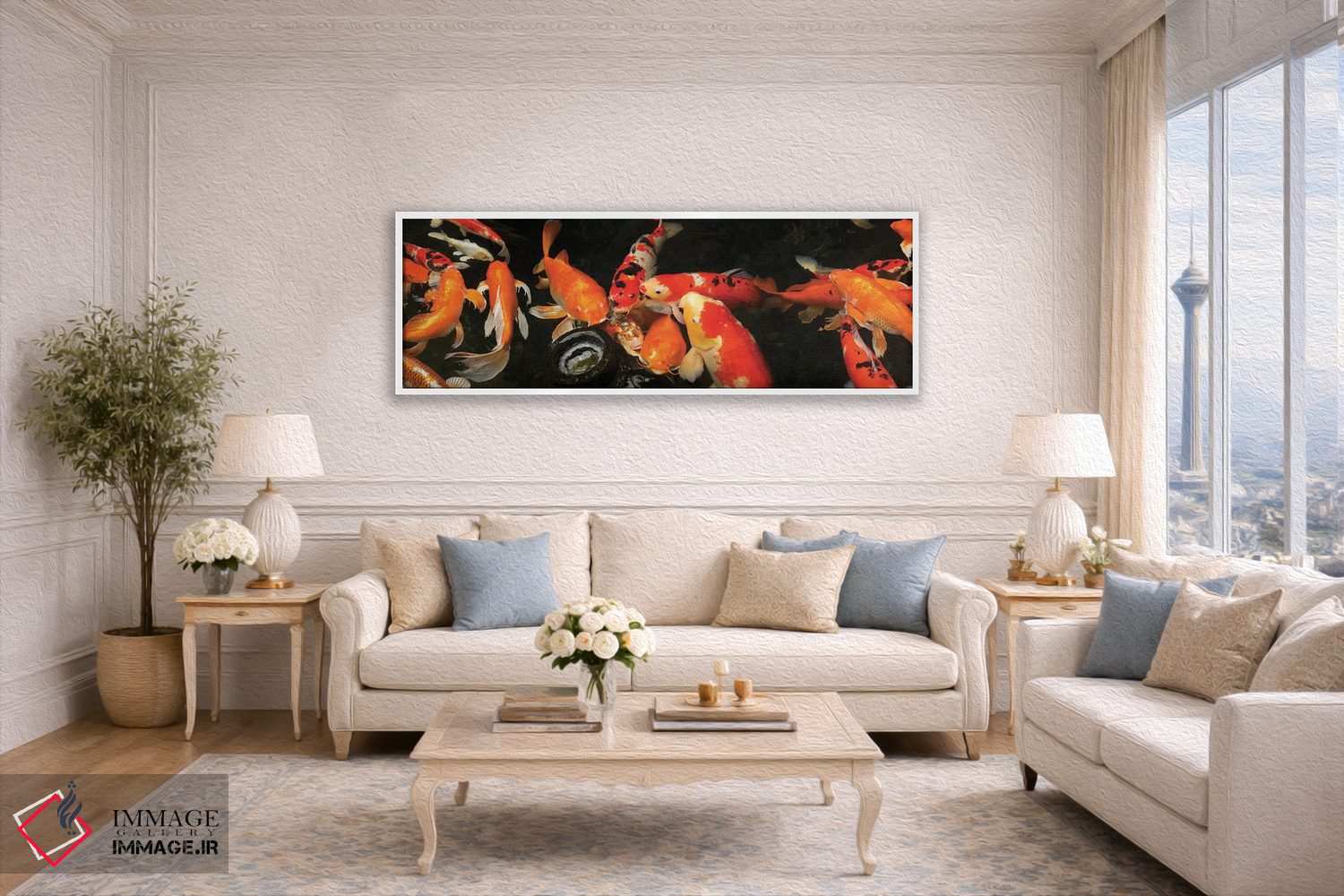 تابلو دکوراتیو ماهی کای رنگی III اثر پانورامیک ایمجز - D4W