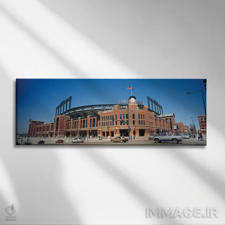 تابلو دکوراتیو استادیوم کورس فیلد، دنور، کلرادو، ایالات متحده، 1995 اثر پانورامیک ایمجز - نمای روبهرو روی دیوار