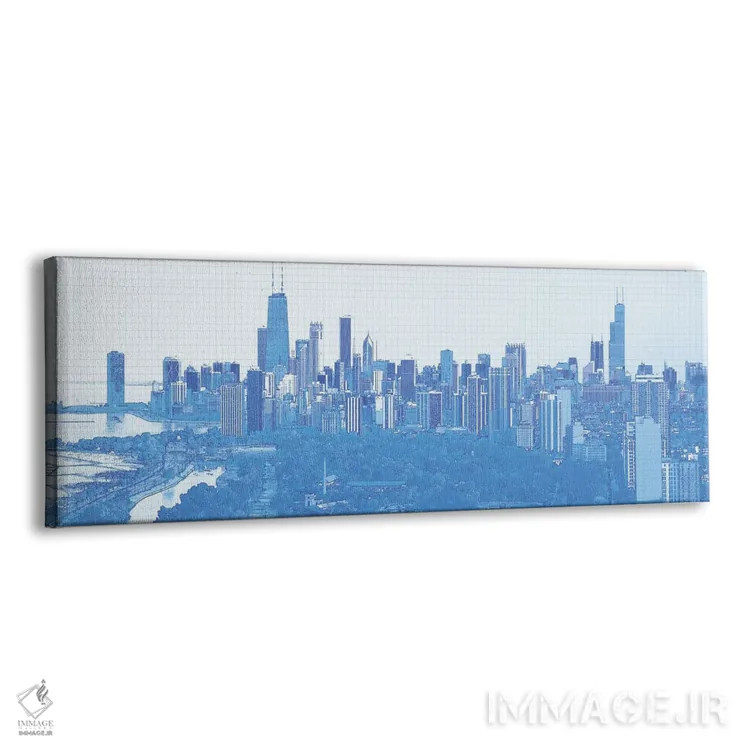 تابلو دکوراتیو طرح دیجیتال از نمای آسمان خراش های شیکاگو، ایالات متحده… اثر پانورامیک ایمجز - نمای پرسپکتیو محصول
