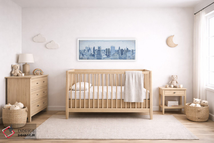 تابلو دکوراتیو طرح دیجیتال از نمای آسمان خراش های شیکاگو، ایالات متحده… اثر پانورامیک ایمجز - D5W