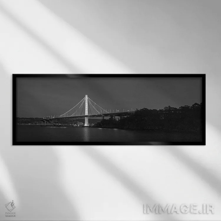 تابلو دکوراتیو تعویض پل شرقی پل خلیج سانفرانسیسکو-اوکلند، کالیفرنیا، ا… اثر پانورامیک ایمجز - نمای قابدار مشکی