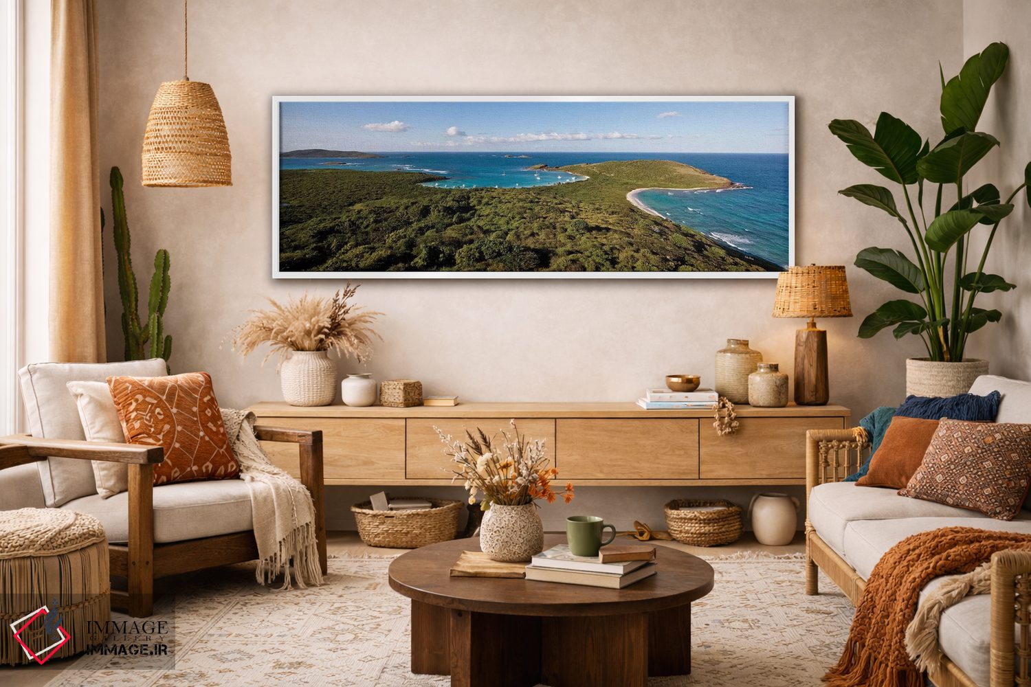 تابلو دکوراتیو نمای بلند از ساحل، جزیره کوله برا، پورتو ریکو I اثر پانورامیک ایمجز - D1W