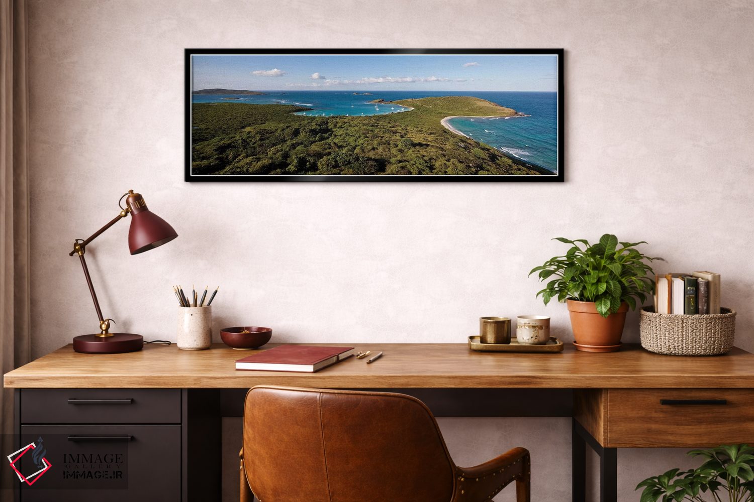 تابلو دکوراتیو نمای بلند از ساحل، جزیره کوله برا، پورتو ریکو I اثر پانورامیک ایمجز - D3B