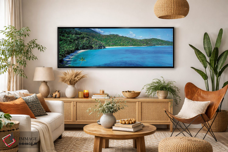 تابلو دکوراتیو نمای بلند از خلیج هاوک نس، سنت جان، جزایر ویرجین ایالات… اثر پانورامیک ایمجز - D3B