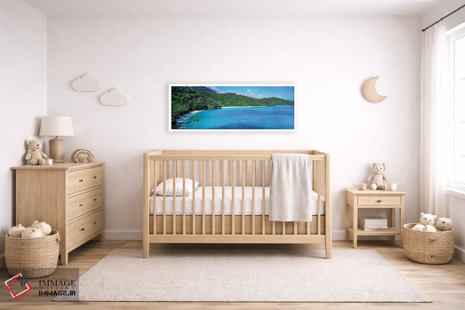 تابلو دکوراتیو نمای بلند از خلیج هاوک نس، سنت جان، جزایر ویرجین ایالات… اثر پانورامیک ایمجز - D5W